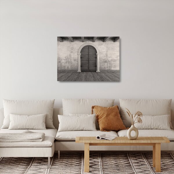 Sklenený obraz - Tajomné dvere (70x50 cm)
