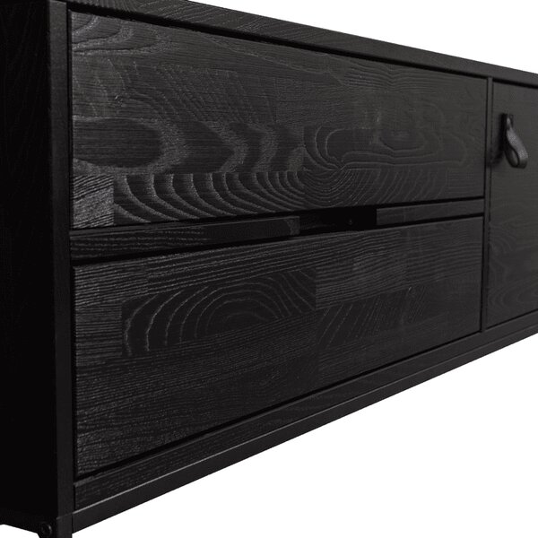 MUZZA TV skrinka Silas 120 x 44 cm čierna