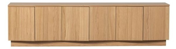 MUZZA TV stolík Mazu 200 x 45 cm prírodný