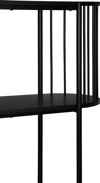 REGÁL, čierna, železo, 80/133,5/34 cm Xora - Online Only drobný nábytok, Online Only