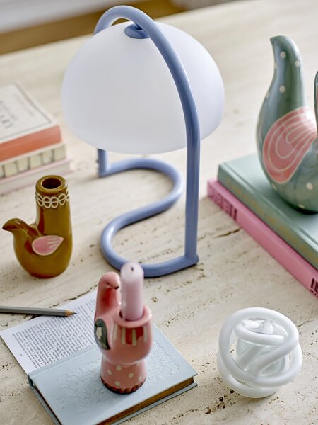 MUZZA Stolová Lampa Fav modro-biela