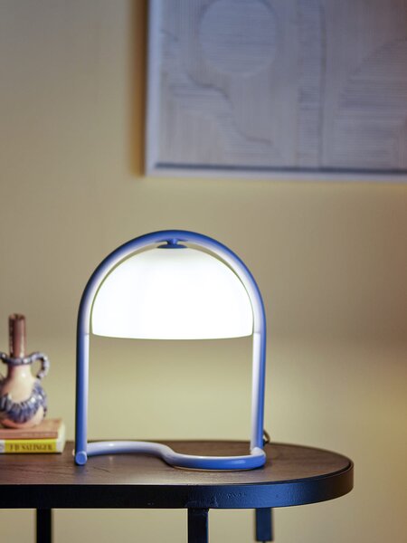 MUZZA Stolová Lampa Fav modro-biela