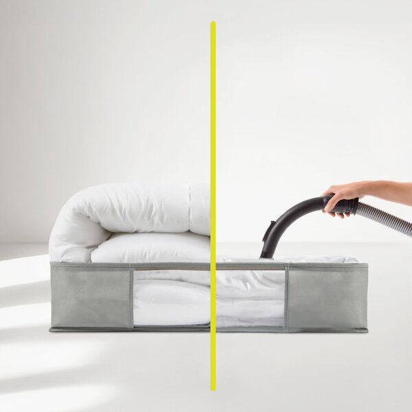 Vákuový plastový úložný box pod posteľ 60x45x15 cm – Homéa