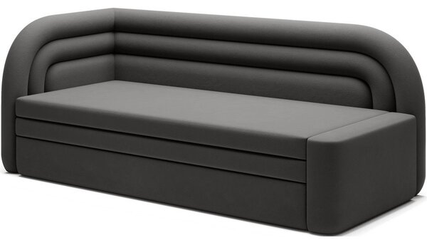 Taupe zamatová rozkladacia/s úložným priestorom pohovka ľavý roh 223 cm Fabillo – ELTAP