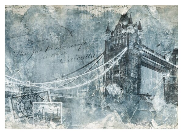 Sklenený obraz - Tower Bridge v chladných tónoch (70x50 cm)