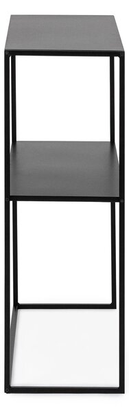 MUZZA Konzolový stolík 78 x 27 cm Qus čierny