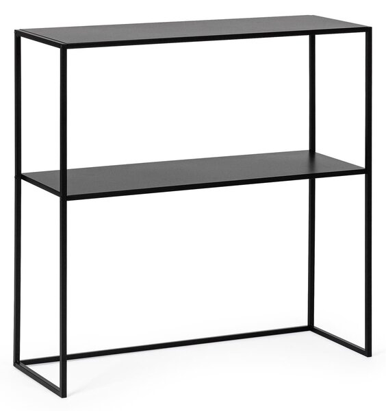 MUZZA Konzolový stolík 78 x 27 cm Qus čierny