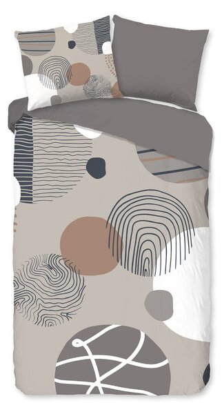 Sivé bavlnené obliečky na jednolôžko/predĺžené 140x220 cm Hendrik – Good Morning