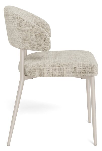 IRIS Béžové (látka Juto 4) / sivobéžový rám (kašmír) – MODERNÁ ČALÚNENÁ STOLIČKA DO OBÝVAČKY/JEDÁLNE BOHO