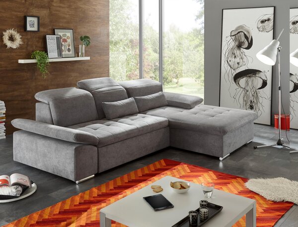 ROHOVÁ SEDAČKA, textil, kompozitné drevo, sivá MID.YOU - Sedačky, Online Only