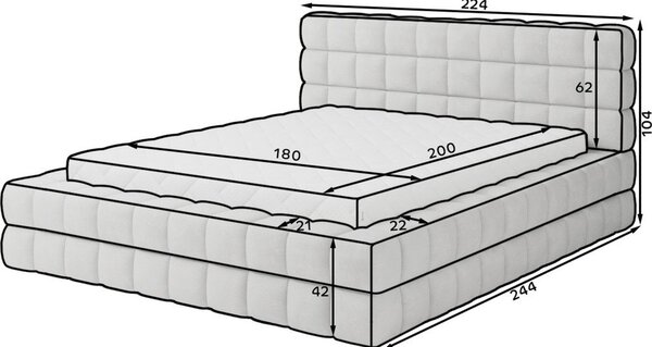 Tmavozelená čalúnená dvojlôžková posteľ s úložným priestorom s roštom 180x200 cm Dizzle – ELTAP