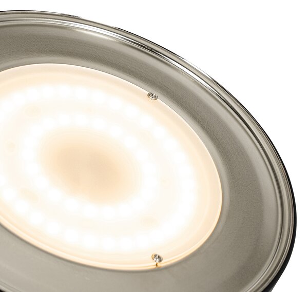 Stojaca lampa bronzová vrátane LED a stmievača s lampou na čítanie - Kelso