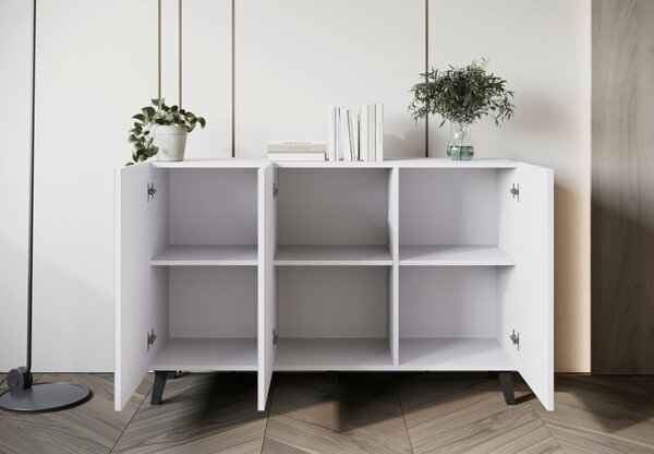 ŠIROKÁ KOMODA, biela, 120/78/39 cm Livetastic - Online Only drobný nábytok, Online Only