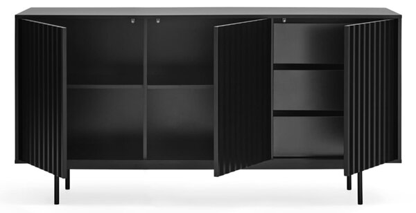 MUZZA Komoda Sierra 159 x 47 cm černá