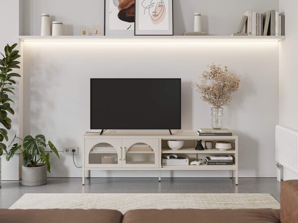 MUZZA TV stolík orid 160 x 50 cm béžový