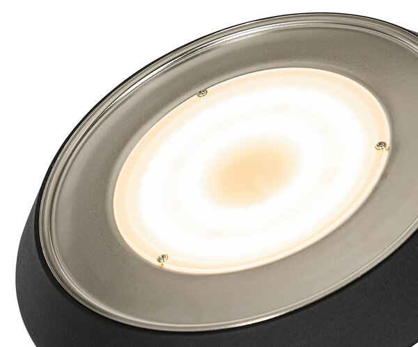 Stojaca lampa čierna vrátane LED a stmievača so svetlom na čítanie - Fez
