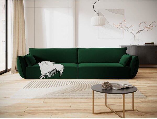 Tmavozelená zamatová pohovka 248 cm Vanda – Mazzini Sofas