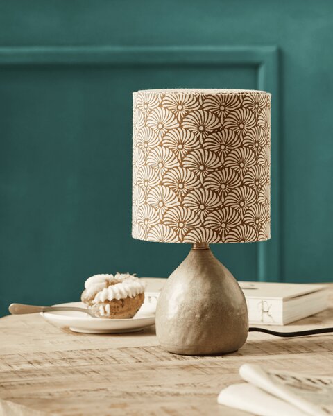 MUZZA Stolová lampa Flores 29 cm hnedo-piesková