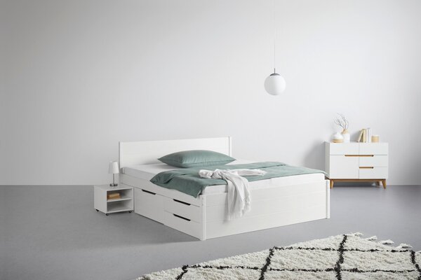 POSTEĽ S ÚLOŽNÝM PRIESTOROM, 160/200 cm, biela Zandiara - Online Only spálne, Online Only