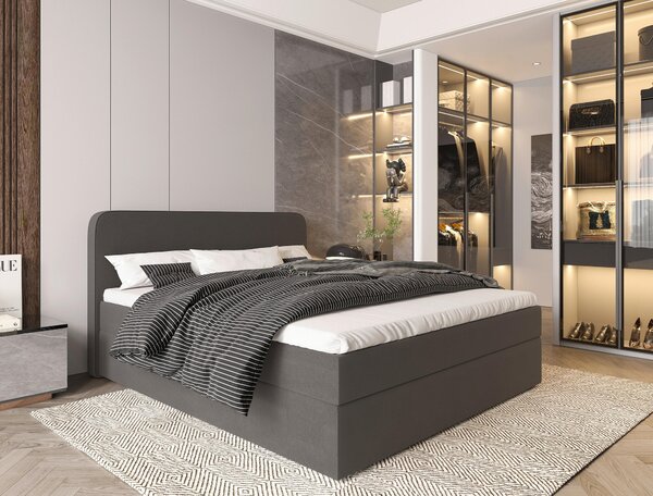 AMERICKÁ POSTEĽ, 180/200 cm, antracitová MID.YOU - Online Only spálne, Online Only