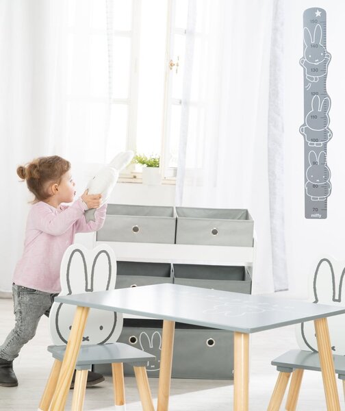 Biely/sivý detský organizér na hračky 63,5x29,5x60 cm Miffy – Roba
