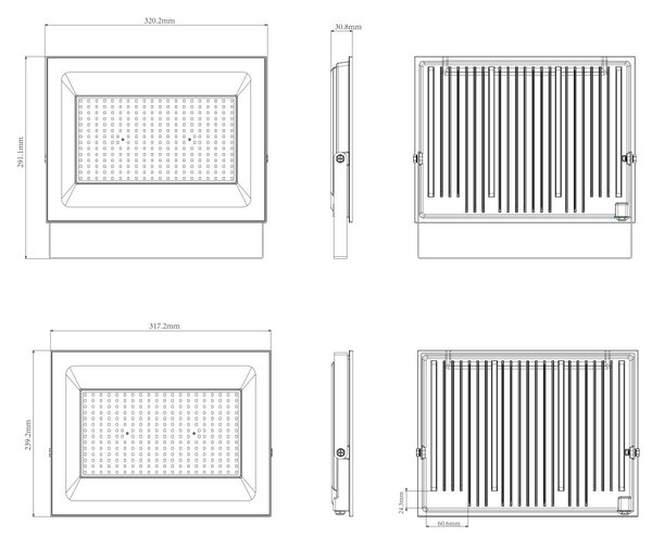 LED reflektor 200W 18000 lm - vodoodolný neutrálná biela 4000K