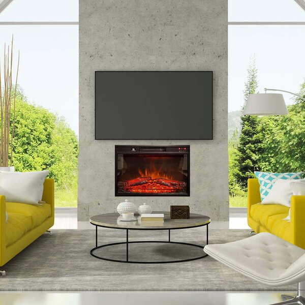 Elektrická krbová vložka ElectricSun 23 palcov, s vykurovaním, so zvukom, 3 farieb plameňa, s aplikácia, Š59xV44cm