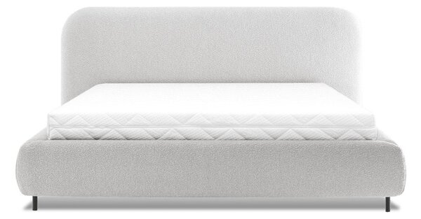 Béžová čalúnená dvojlôžková posteľ s úložným priestorom s roštom 180x200 cm Pointt – ELTAP