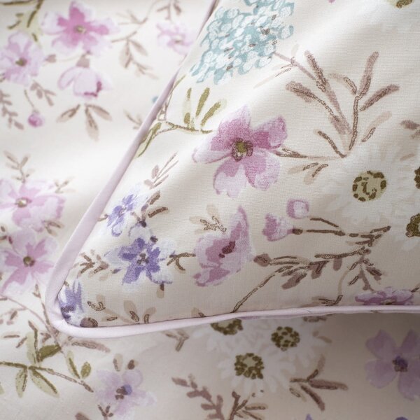 Bavlnené obliečky na dvojlôžko v levanduľovej a béžovej farbe 200x200 cm Ditsy Floral – Bianca