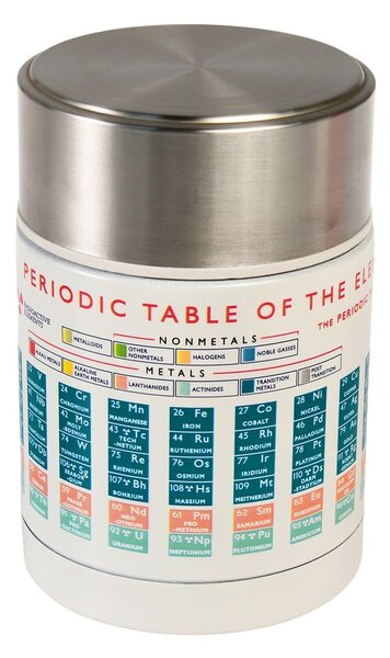 Krémová/v striebornej farbe termoska na jedlo/detská 450 ml Periodic Table – Rex London