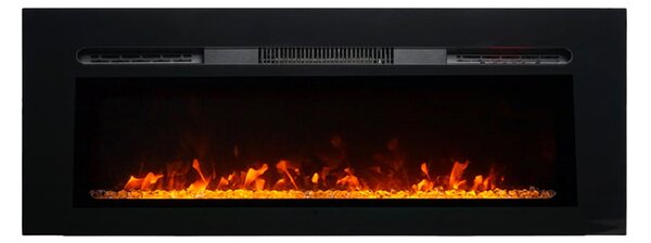 Moderný elektrický krb ElectricSun Paula Glass stredne, vstavané, nástenné a podlahové, so zvukom, 10 farieb plameňa, s aplikácia a diaľkové ovládanie