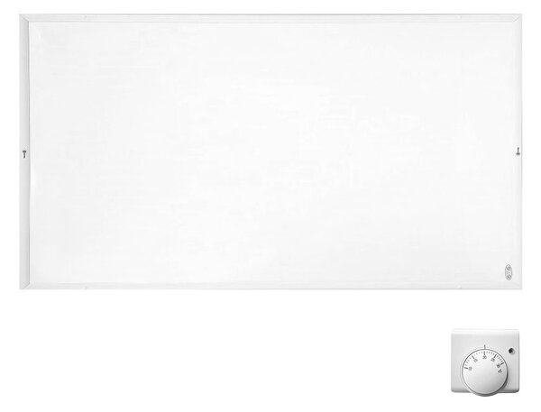 Infračervený sálavý ohrievač ElectricSun 720W Biely, elektrické vykurovanie s termostatu, na montáž na stenu a strop, 120x62cm