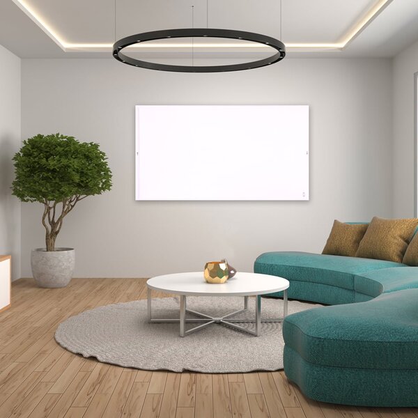 Infračervený sálavý ohrievač ElectricSun 720W Biely, elektrické vykurovanie s termostatu, na montáž na stenu a strop, 120x62cm