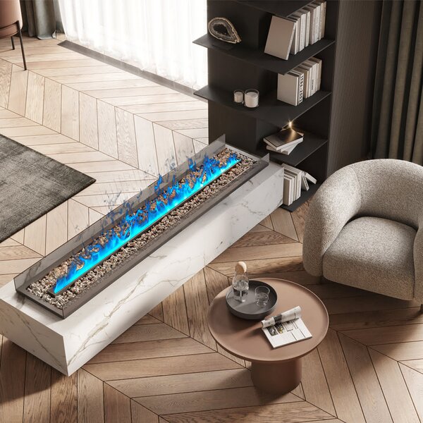 Elektrická krbová vložka s parou, ElectricSun MISTique veľký, s aplikáciou, 3D efektom plameňa 8 farieb, 150 cm