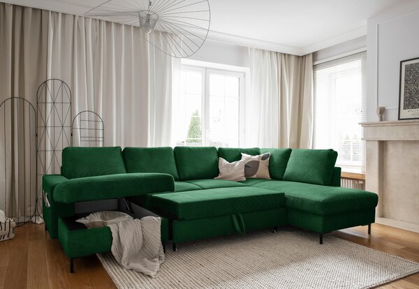 SEDACIA SÚPRAVA, textil, smaragdovozelená MID.YOU - Sedačky, Online Only