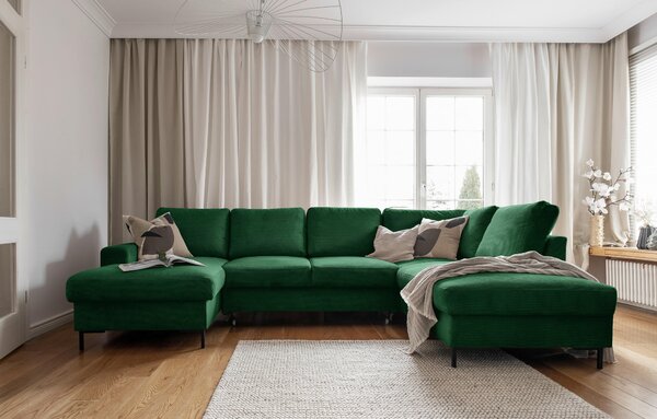 SEDACIA SÚPRAVA, textil, smaragdovozelená MID.YOU - Sedačky, Online Only