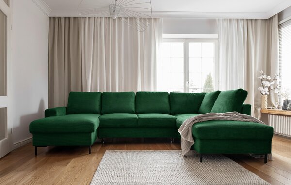 SEDACIA SÚPRAVA, textil, smaragdovozelená MID.YOU - Sedačky, Online Only