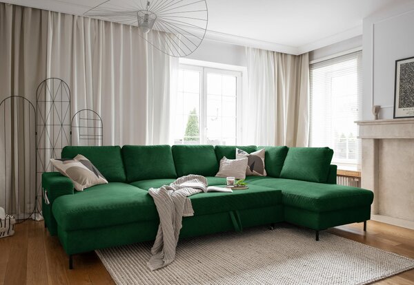 SEDACIA SÚPRAVA, textil, smaragdovozelená MID.YOU - Sedačky, Online Only