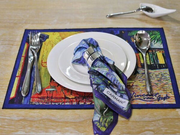 Prestieranie 39.5 x 29 cm Vincent van GOGH Café Terrace at Night, 0230508 (Prestieranie z pevnej hrubej látky s vodeodolnou úpravou Vincent van GOGH )