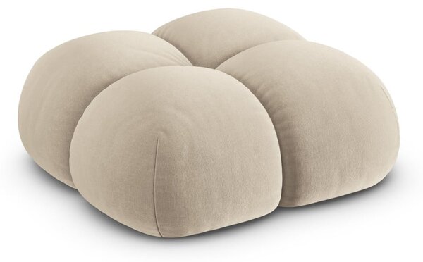 Béžová zamatová podnožka Loretto – Cosmopolitan Design