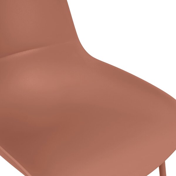 MUZZA Jedálenská stolička LETTA 47 cm terakota