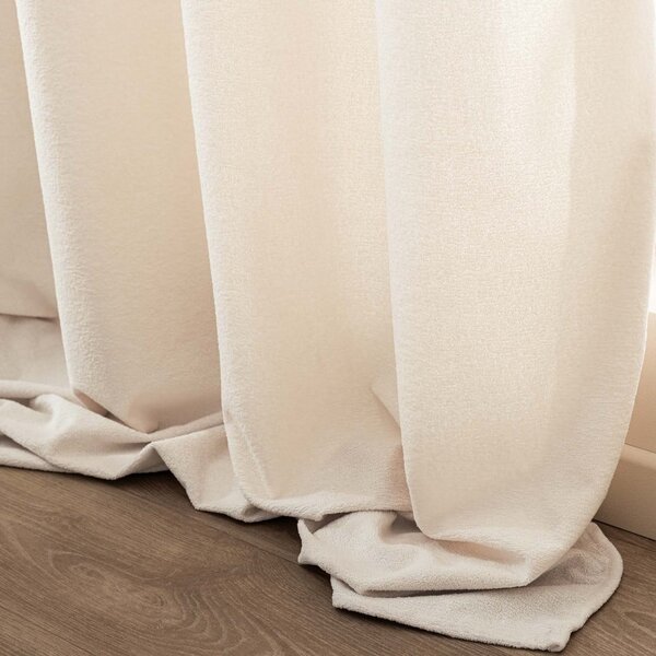 Krémový záves z materiálu buklé 140x260 cm Winona – douceur d'intérieur