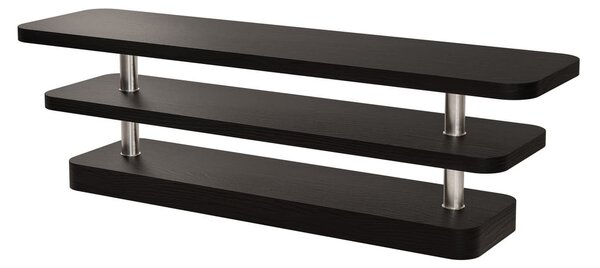 MUZZA TV stolík Rel 160 x 47 cm čierno-strieborný
