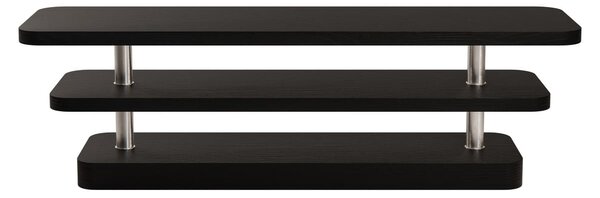MUZZA TV stolík Rel 160 x 47 cm čierno-strieborný