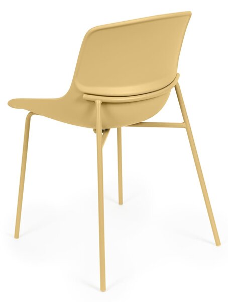 MUZZA Jedálenská stolička LETTA 47 cm žltá