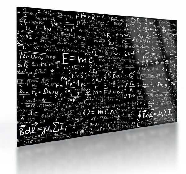 Sklenený obraz - Matematika (70x50 cm)