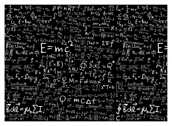 Sklenený obraz - Matematika (70x50 cm)