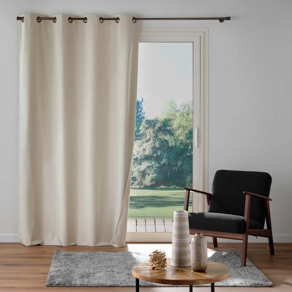 Béžový zamatový záves 140x260 cm Olympe – douceur d'intérieur