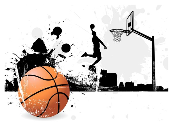 Sklenený obraz - Hráč basketbalu (70x50 cm)