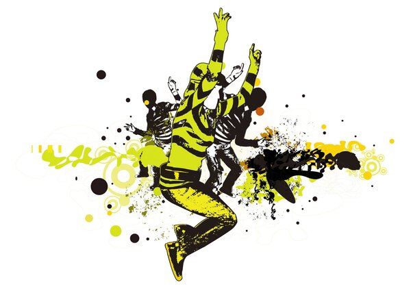 Sklenený obraz - Street dance (70x50 cm)